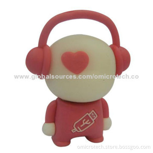 8GB Cartoon Music Man USB Flash Drive with High-speed for Apple's Mac and PCs, No Driver Required